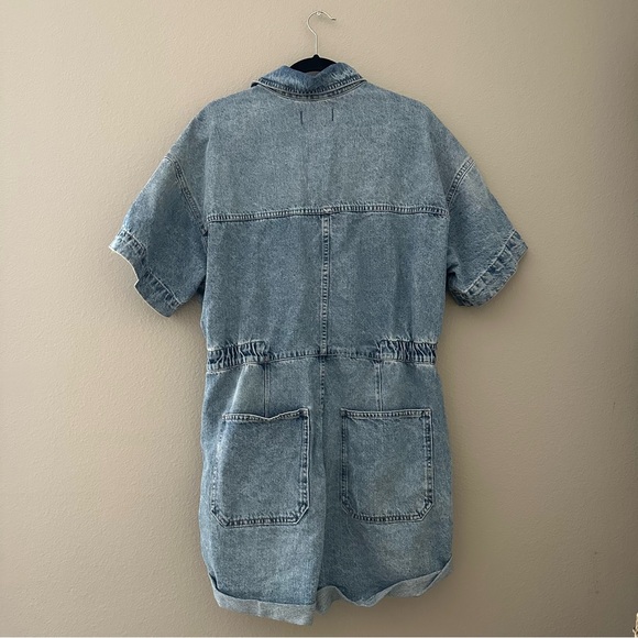 FREE PEOPLE Marci Cuffed Shortalls Coverall Romper in Marrakesh Size XL NWT - Picture 6 of 8